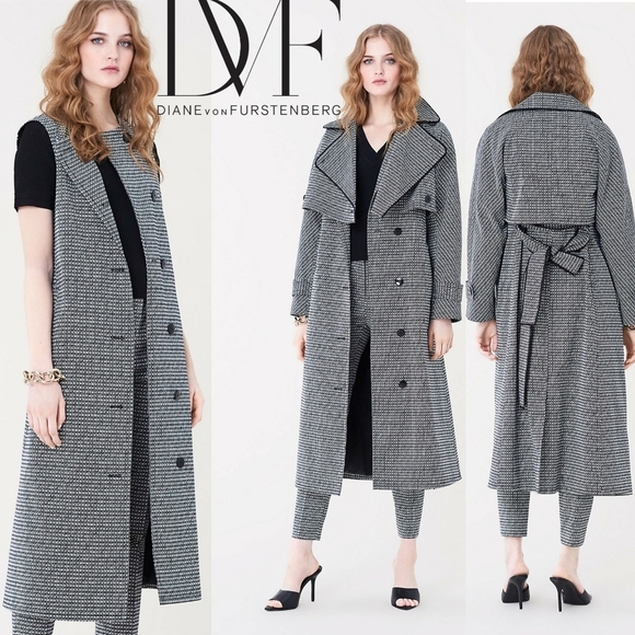 NWT Diane von Furstenberg Patsy 2-Piece Printed Coat